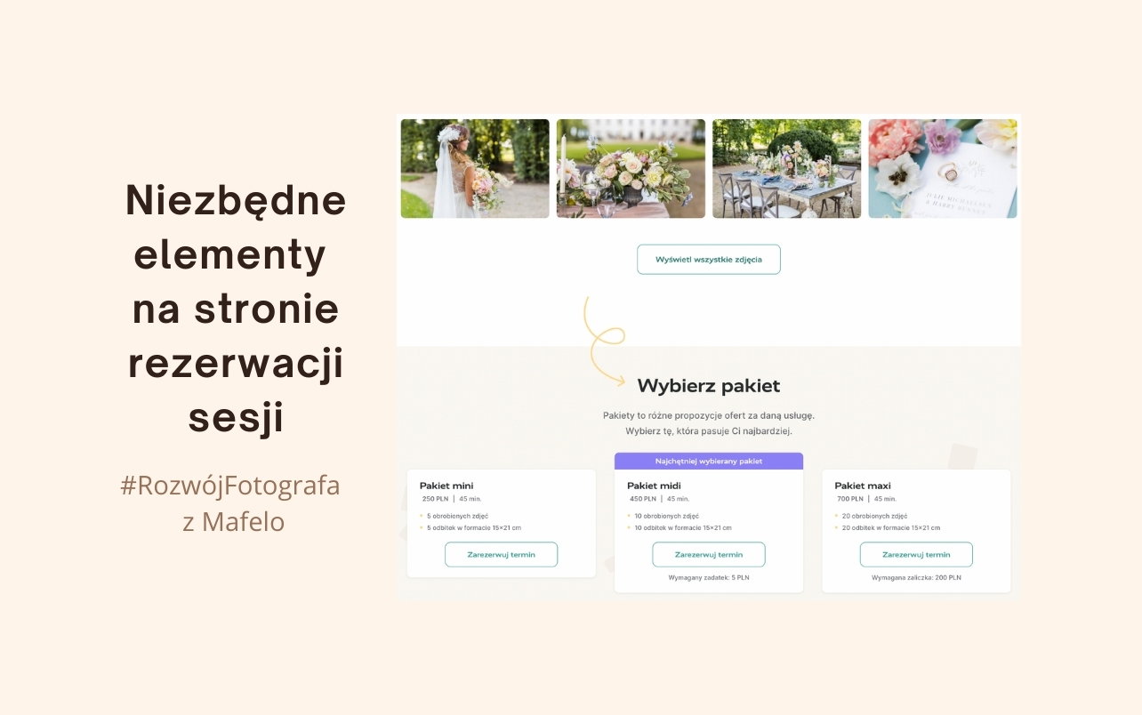 Strona do rezerwacji sesji – 5 niezbędnych elementów