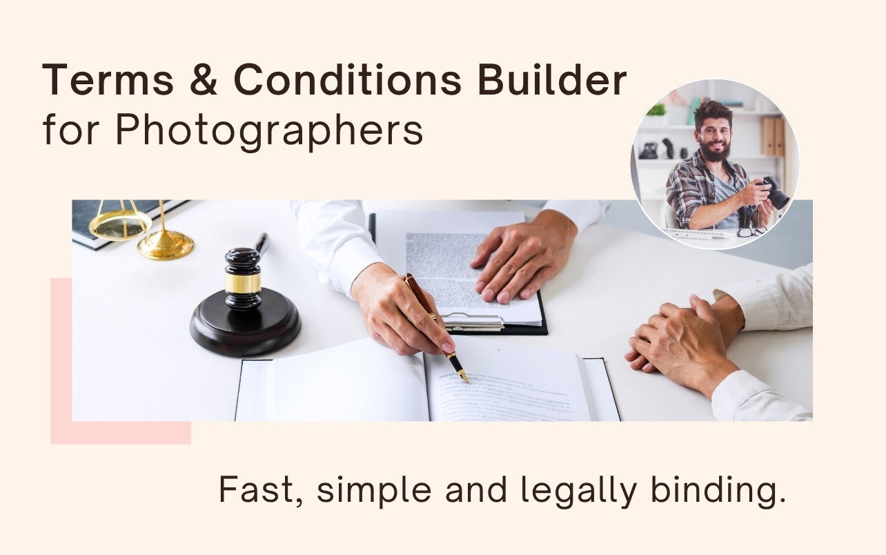 Terms and conditions generator for photographers — fast, simple, and legally compliant